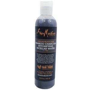 Shea Moisture African Black Soap Bamboo Charcoal Detoxifying Micellar Water Aloe